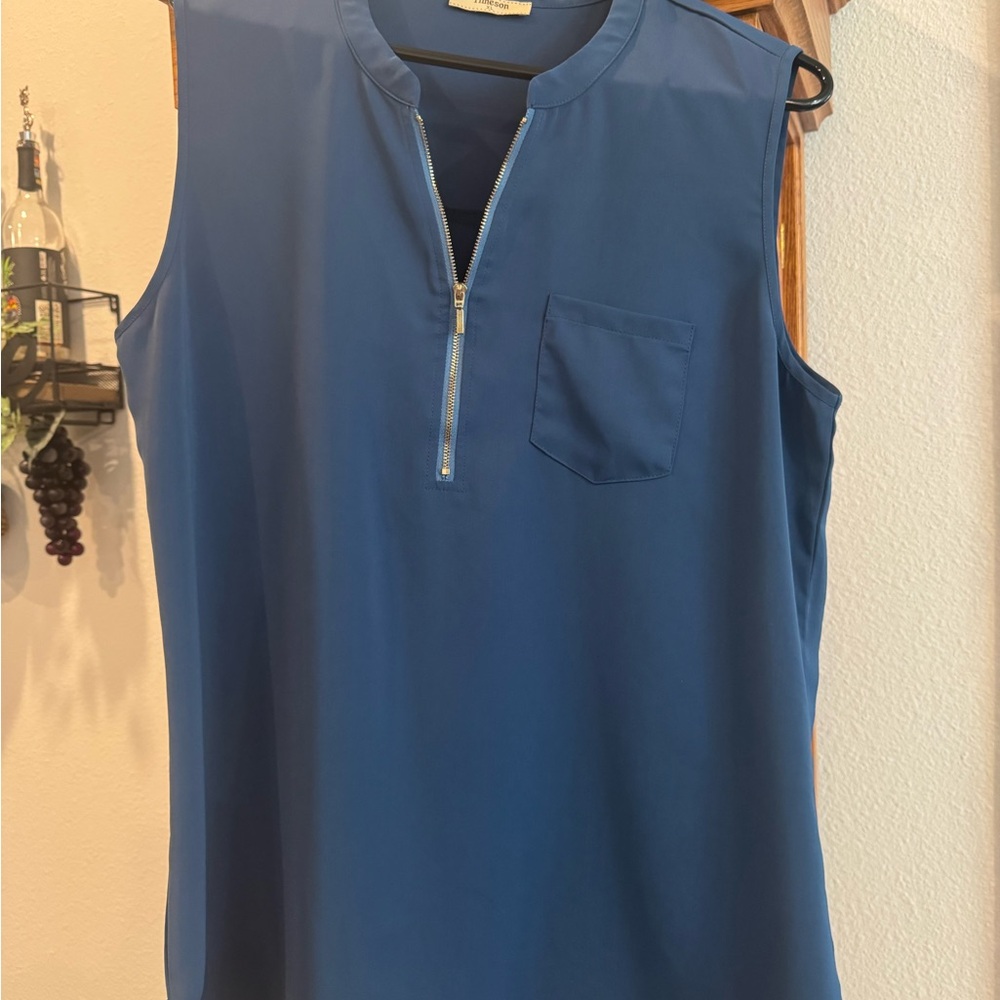 Blue Sleeveless Top